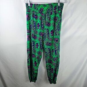 Aerie Paisley Print Harem Jogger Pants Women's Sm Artisian Casual Funky